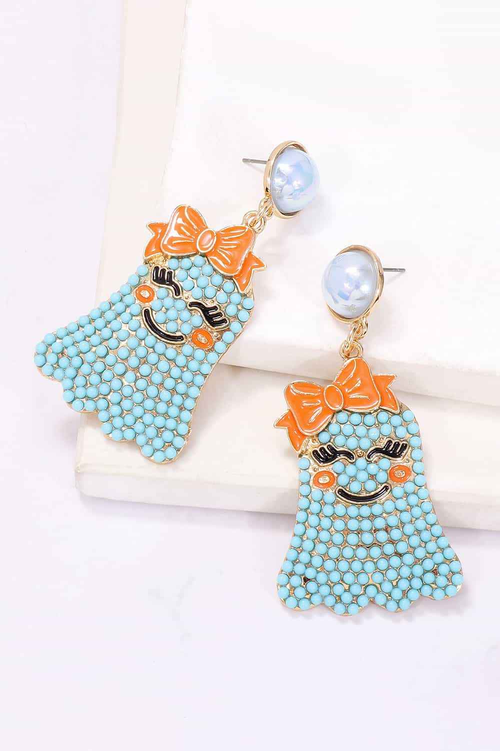 Smiling Ghost Shape Synthetic Pearl Earrings 70bf1ae459424b67a80e295da49ff8ea-Max