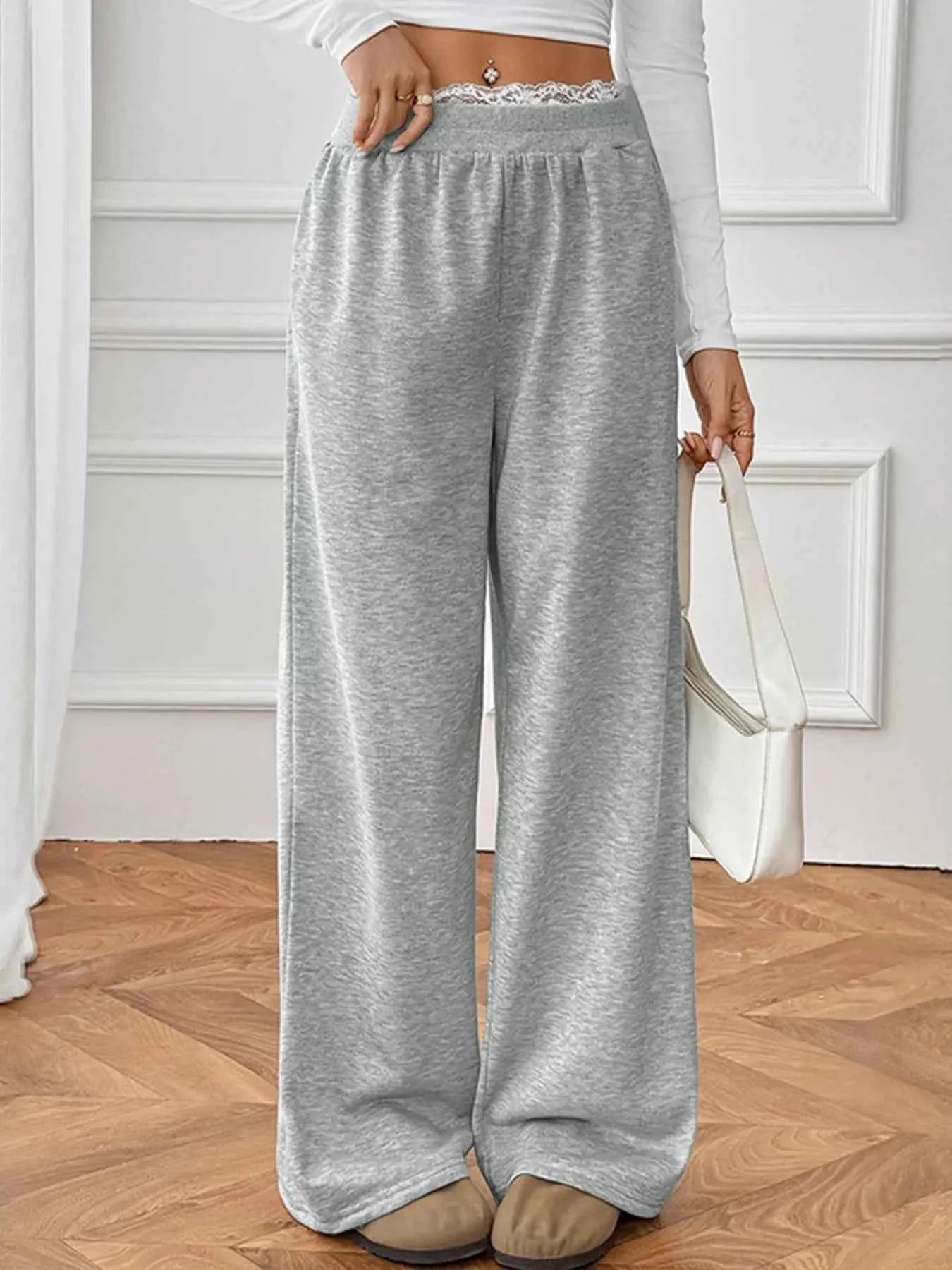 Lace Detail Wide Leg Casual Pants 7138b44df9d449ba99f98aa2ce69d2ba-Max-Origin