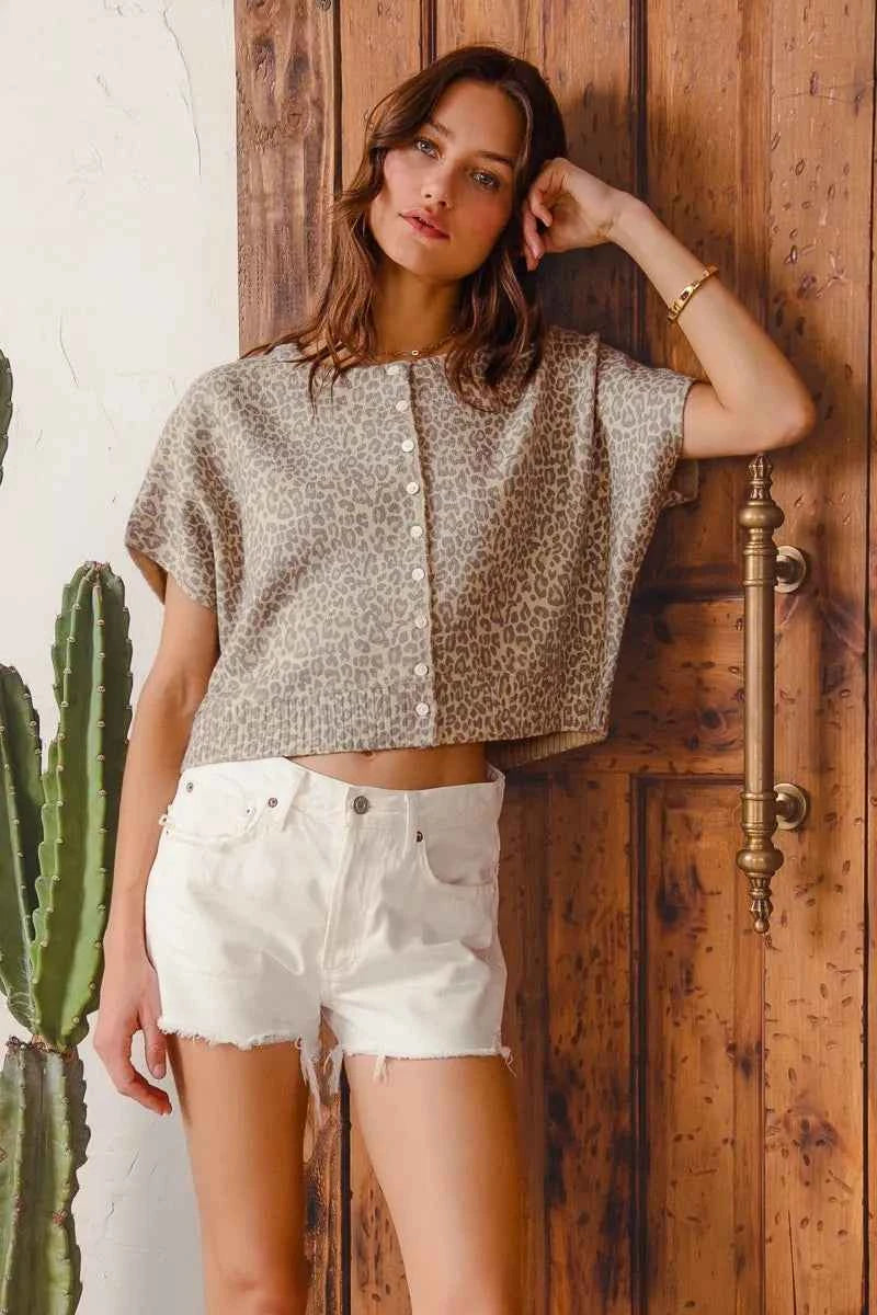 SO ME Leopard Print Button Front Sweater Cardigan 71e4dcaf99fe40158c581b3762b938ba-Max-Origin