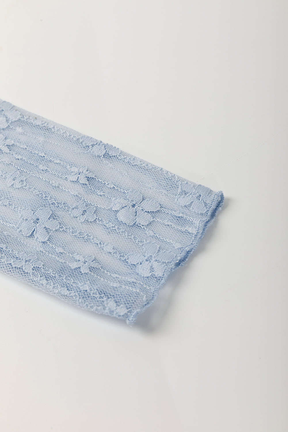 Black Sheer Floral Lace Long Sleeve Slim Fit Top 72148642c9c61430