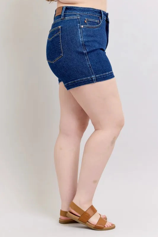 Judy Blue Full Size High Waist Tummy Control Denim Shorts Plus Size 7218ede6-1dee-4dbd-8ffc-0592b2fd6c6e-Max-Origin