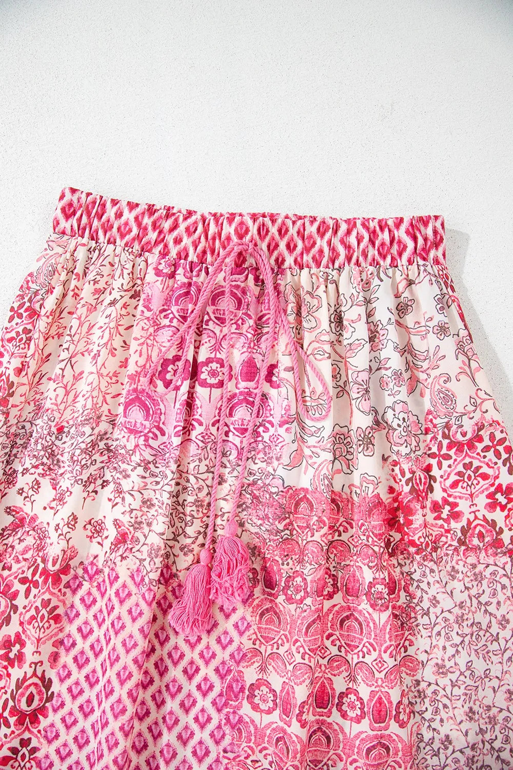 Printed Tassel Drawstring High Waist Maxi Skirt 728b6997-e994-4979-be7f-be0d3f1b1c90-Max
