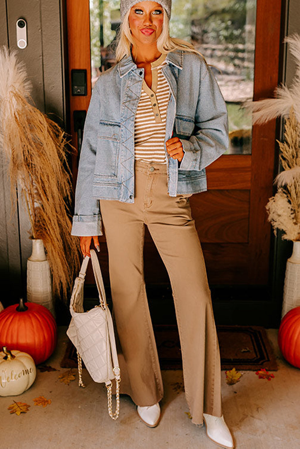 Beau Blue Street Style Zip Up Washed Denim Jacket 72d81ac2046d01ea