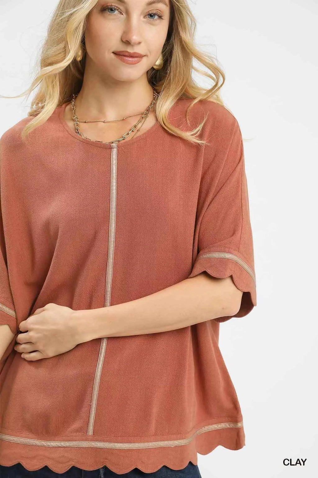 Umgee Linen Blend Scallop Trim Top 72e23420-77af-46bd-bce9-51e0e82439b4-Max-Origin