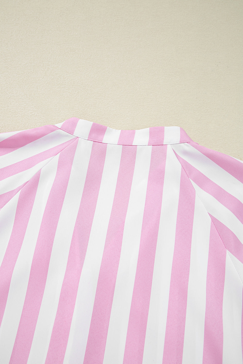 Rose Striped Long Sleeve Buttons Loose Mini Dress 73216d78180b59fe