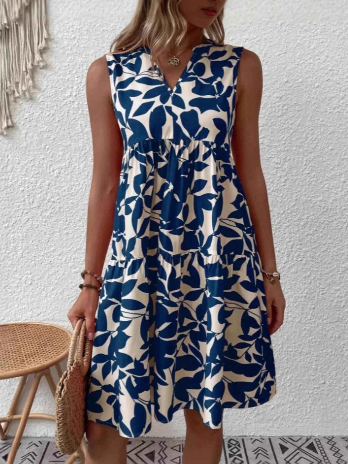 Full Size Printed Notched Sleeveless Mini Dress Plus Size 7355f907-8f1f-4e83-b0b2-da6e68842bab-Max-Origin