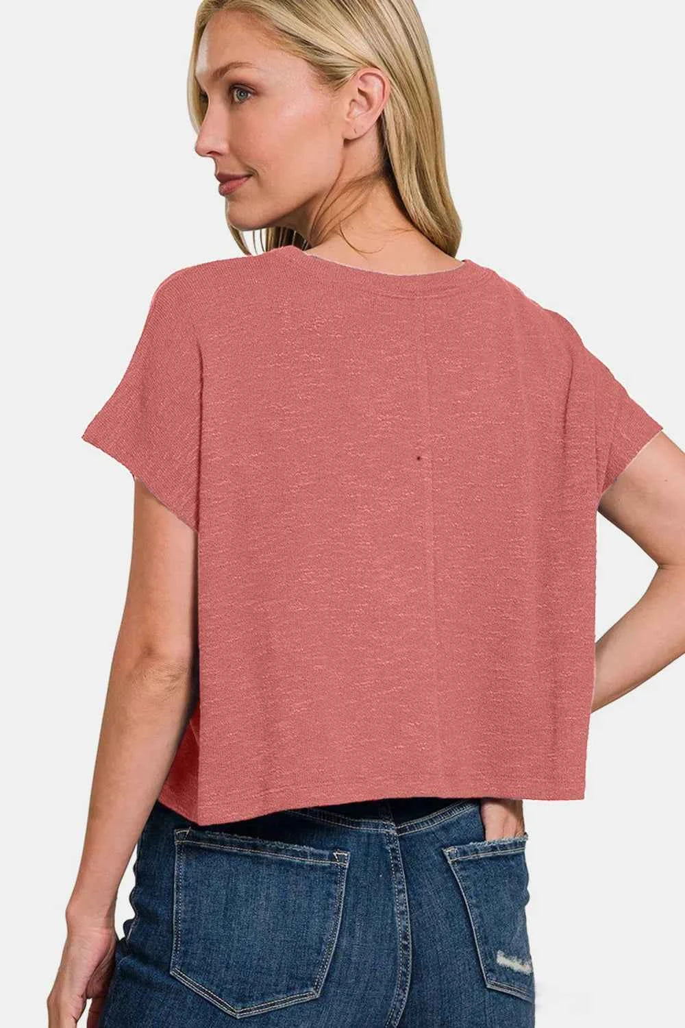 Zenana Round Neck Short Sleeve T-Shirt 7383810d-a7e6-4e49-aed9-adca0687e27b-Max