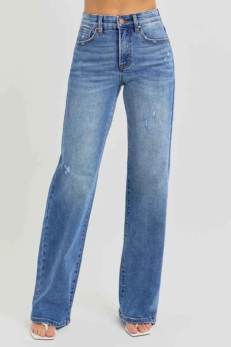 RISEN Full Size Tummy Control Elastic Band High Rise Wide Jeans Plus Size 738fa6a7d41a4a83ad8ff371b88835ca-Max-Origin