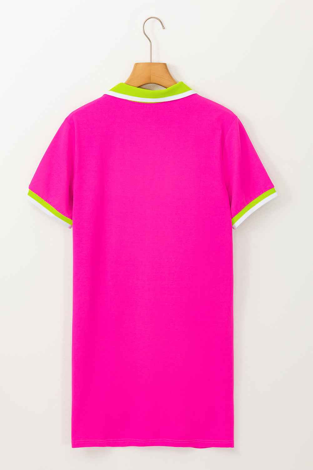 Rose Red Pop of Color Neckline T-shirt Dress 73b92a7cd4a81176