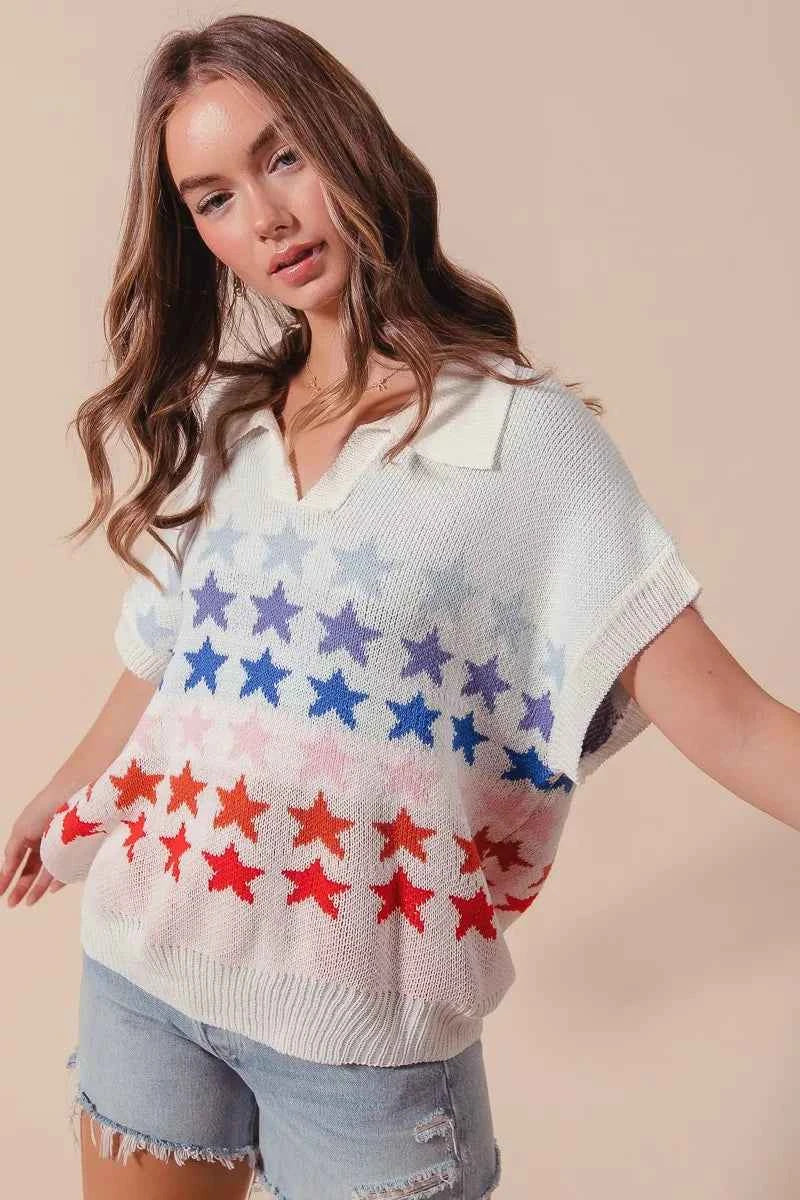 SO ME Fourth Of July Stars Loose Fit Knit Top 73c9b688668143df9c7435c3d01439d4-Max-Origin