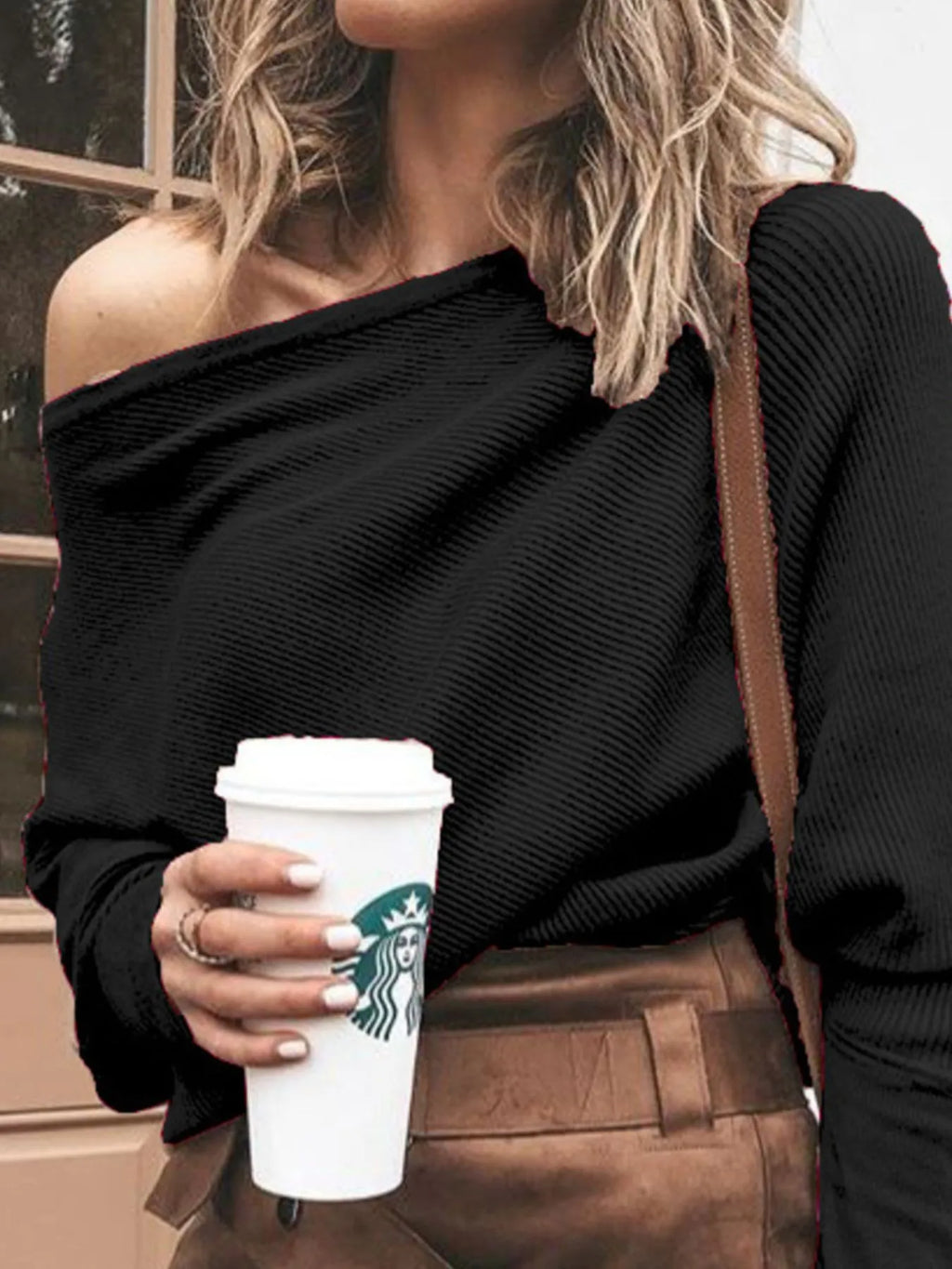 Full Size One-Shoulder Ribbed Sweater Plus Size 73d0d28d-9448-4225-91b9-155f298a46ca-Max-Origin