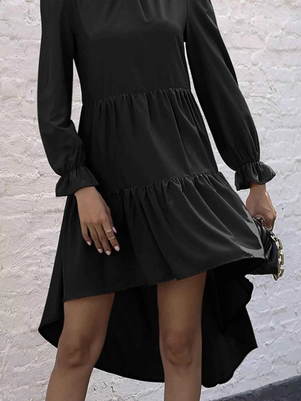 High-Low Flounce Sleeve Dress 745d19aa-582b-4d9c-babc-bc1b3da4c607-Max-Origin