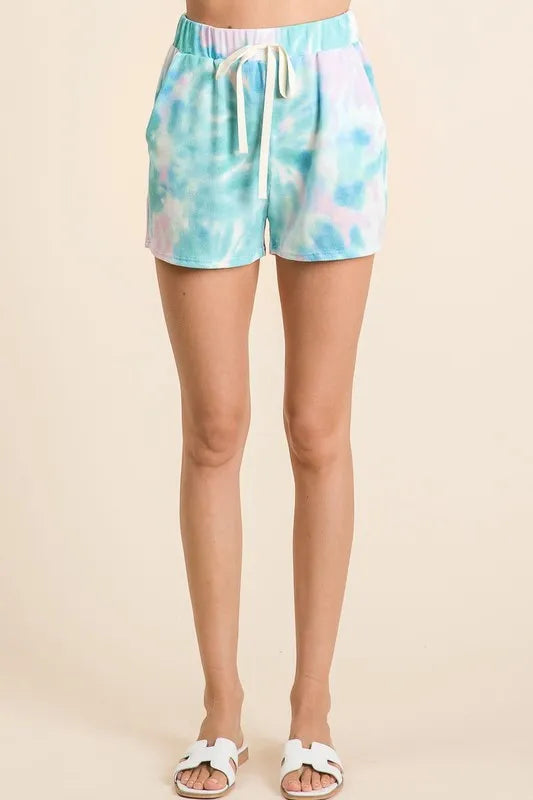 BiBi Tie Dye Print Casual Shorts with Twill 74a18c54-f259-4505-a45e-1363944cefb5-Max-Origin