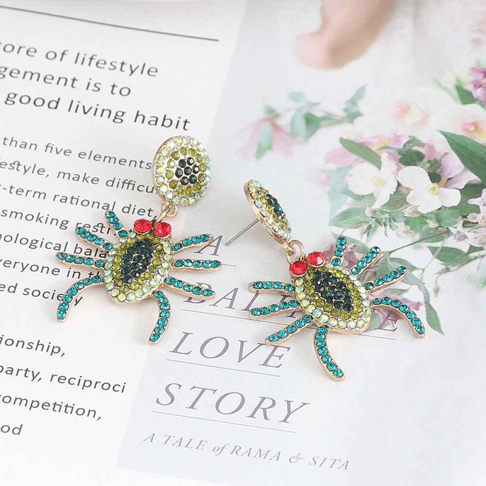 Spider Rhinestone Alloy Earrings 74b072af82ac498aaffff1e6f596a211-Max