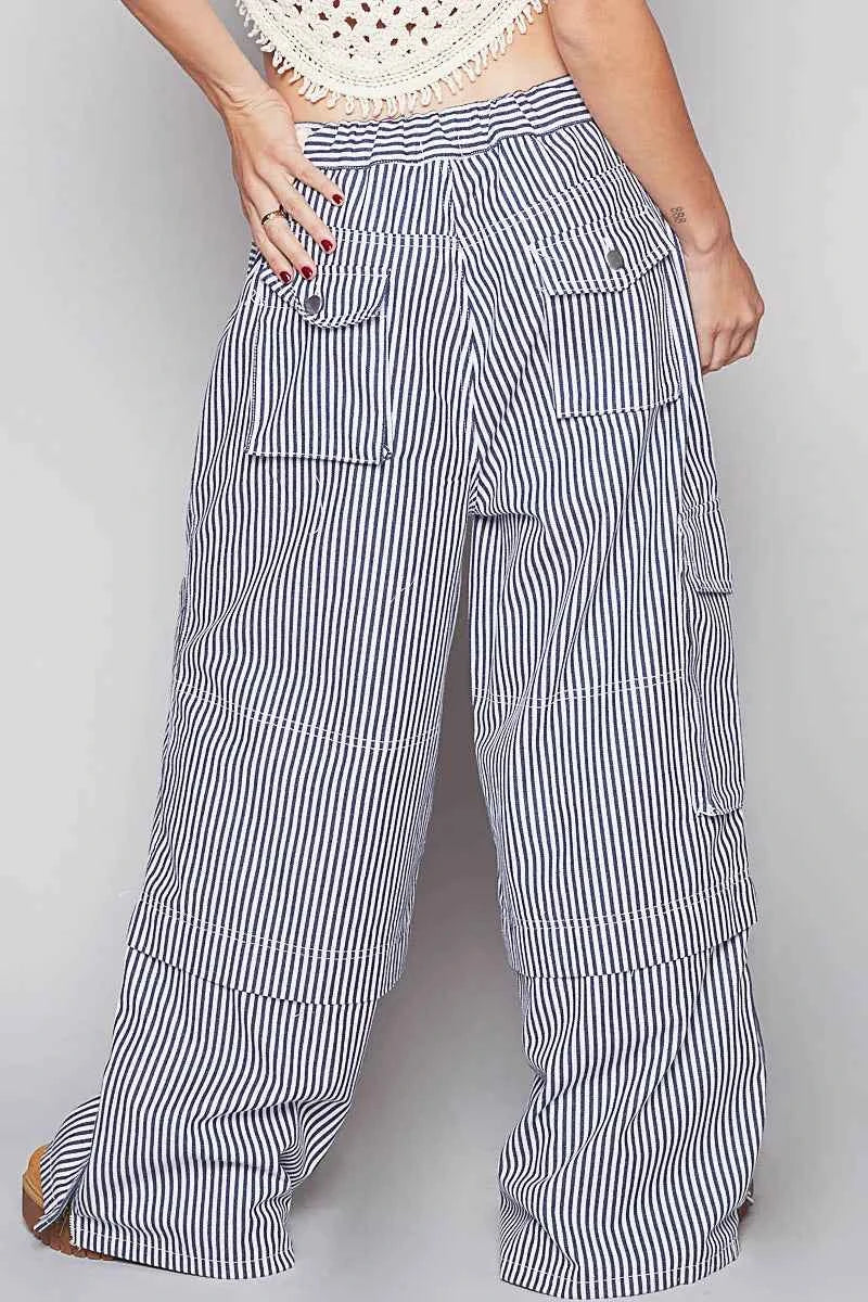 POL Striped Wide Leg Pants with Cargo Pockets 74c4a532-be18-4090-b5d5-68320f30536d-Max-Origin