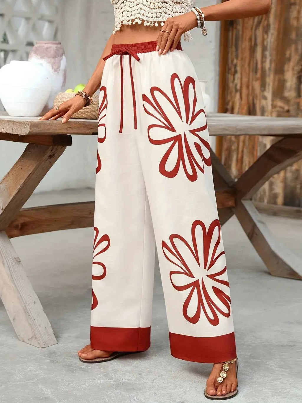 Floral Drawstring Wide Leg Pants 7537b6c09e594a84a7714a0e9a351cf6-Max-Origin