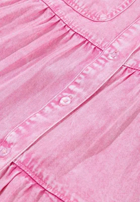 Collared Neck Button Down Mini Denim Dress 75cbdee7-c715-4d6f-beb7-6e5d076ee6ea-Max