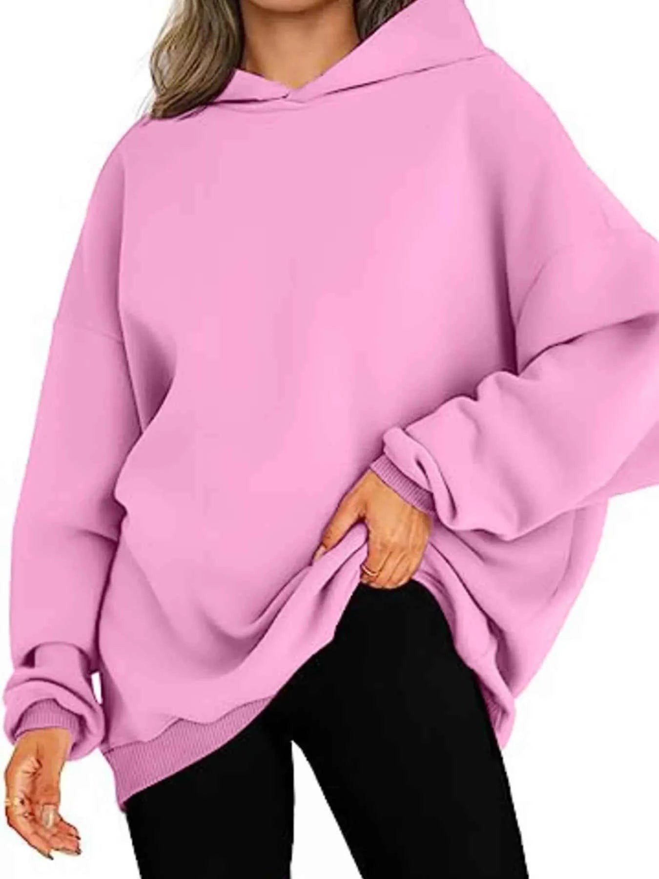 Drop Shoulder Long Sleeve Hoodie Pink 75d9ed0e561e45f6a51af6433d4c2380-Max-Origin