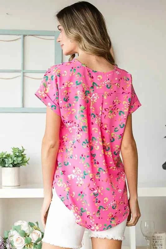 Heimish Full Size Animal print V-Neck Short Sleeve T-Shirt Plus Size 7654a607-7ba2-45ea-9037-1b5972e63f20-Max