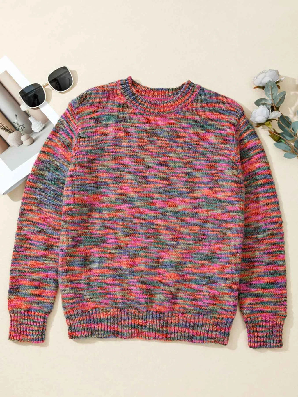 Space Dye Yarn Crew Neck Sweater 76e6a60243af4b3db9c830cd490fe0bd-Max-Origin
