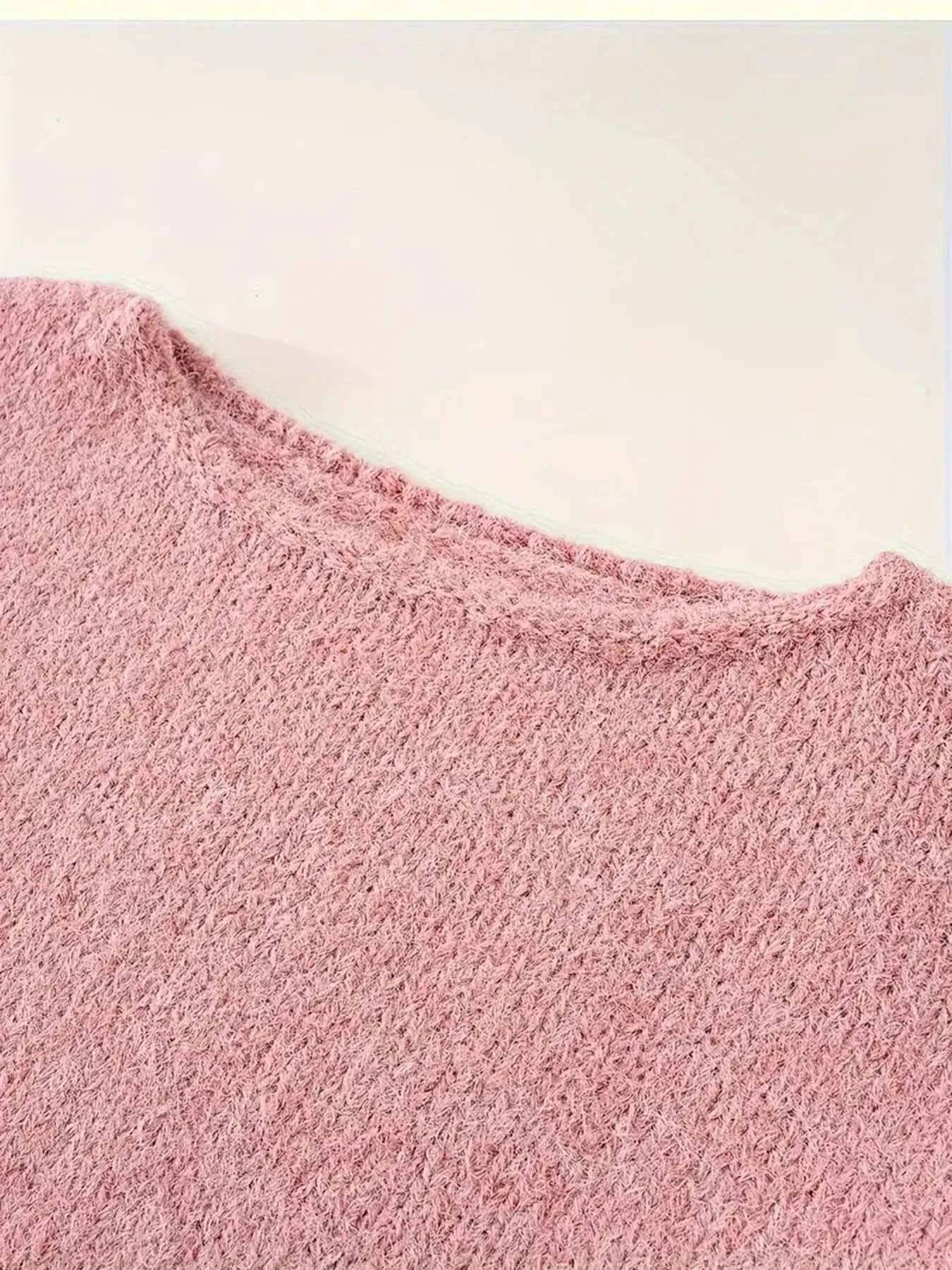 Oversized Round Neck Long Sleeve Sweater 77692dd9-67a5-445b-9bb5-cab05cb90df2-Max-Origin