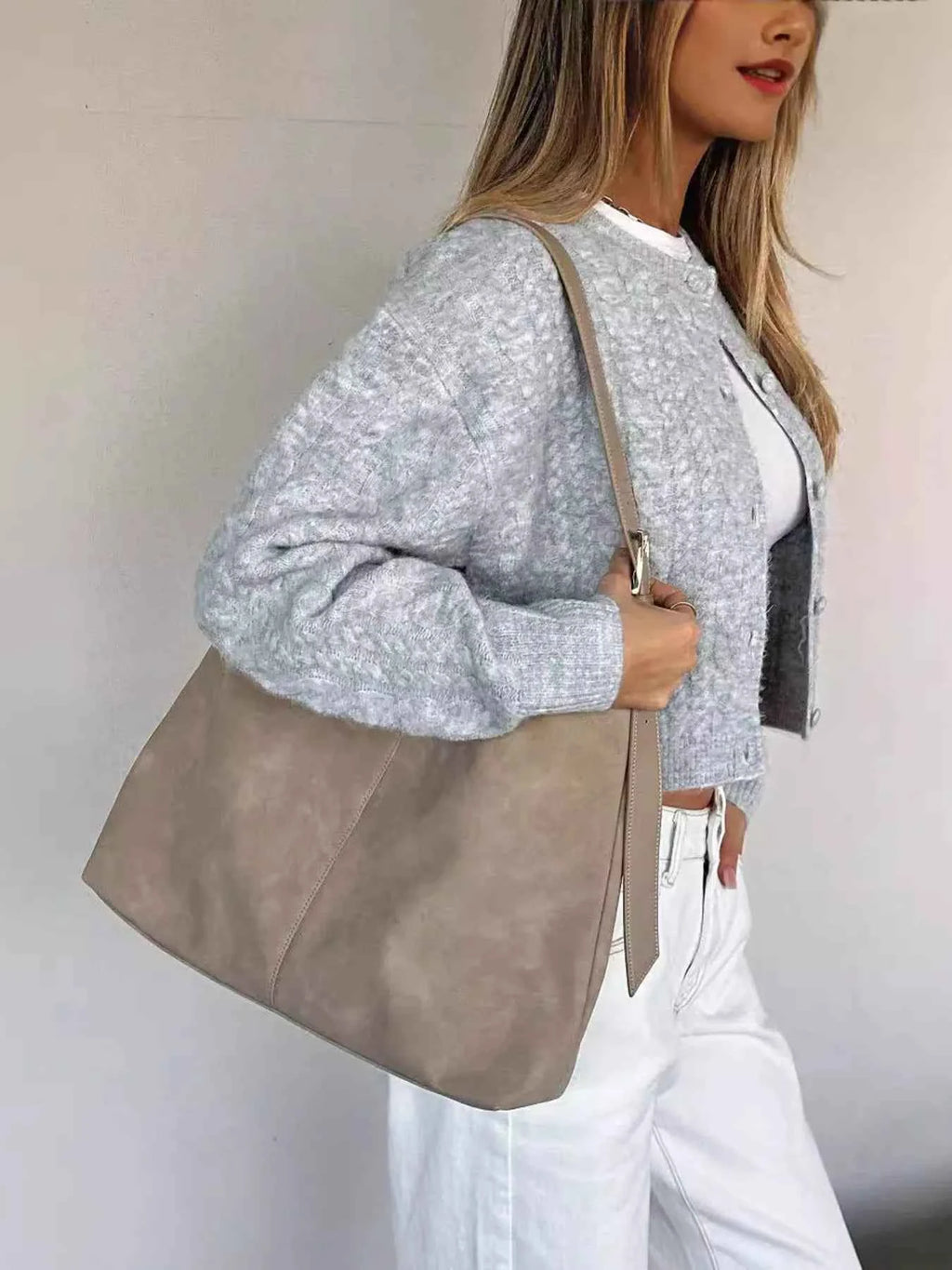 Cable Knit Button-Up Cardigan 77ad708b507f474794b304c4977ae212-Max-Origin