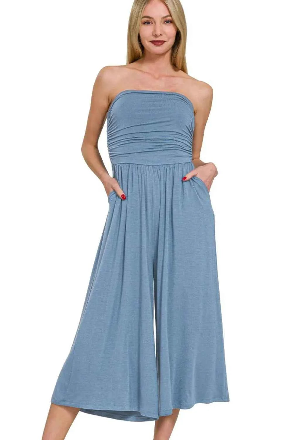 Zenana Double Layered Strapless Tube Top Jumpsuit DUSTY BLUE 7834e2ef-142a-45ca-9173-5000a58d01aa-Max-Origin