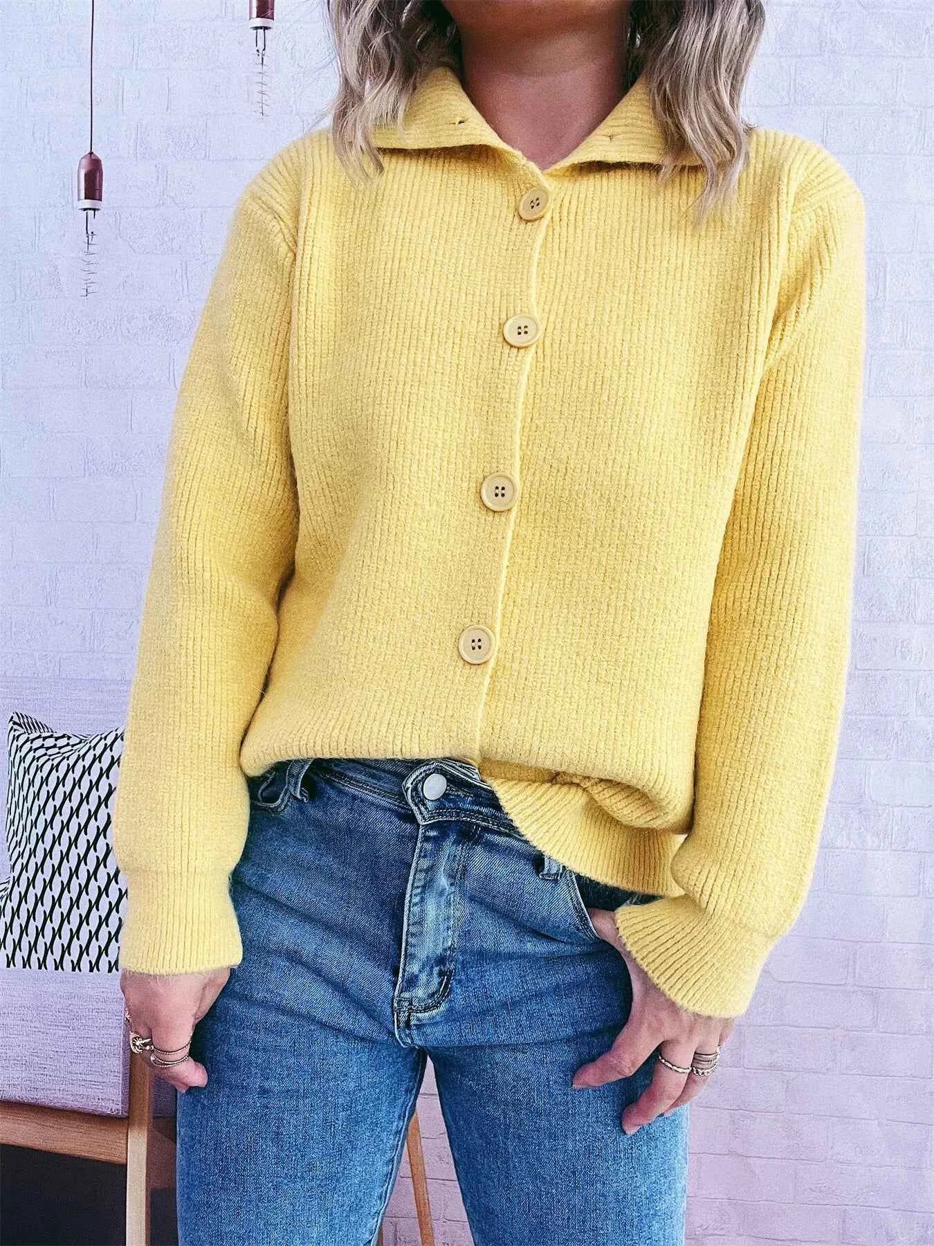 Ribbed Button-Up Cardigan 7859c72219904f1ca43db63eb503b80b-Max-Origin