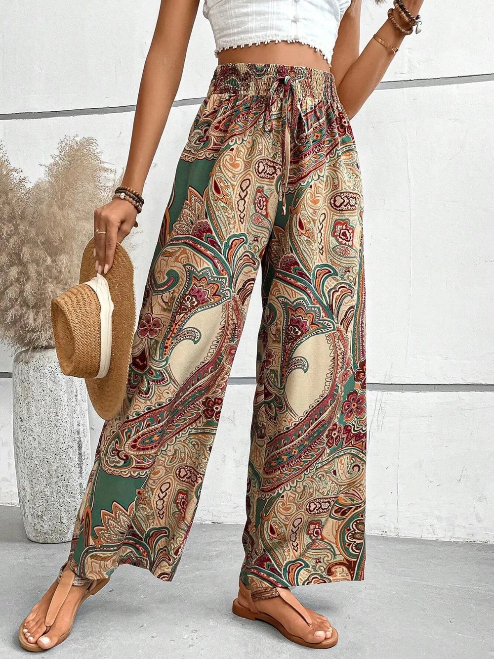 Printed Wide Leg Pants 787003e8-cf96-4fed-82f8-040322fa72f5-Max