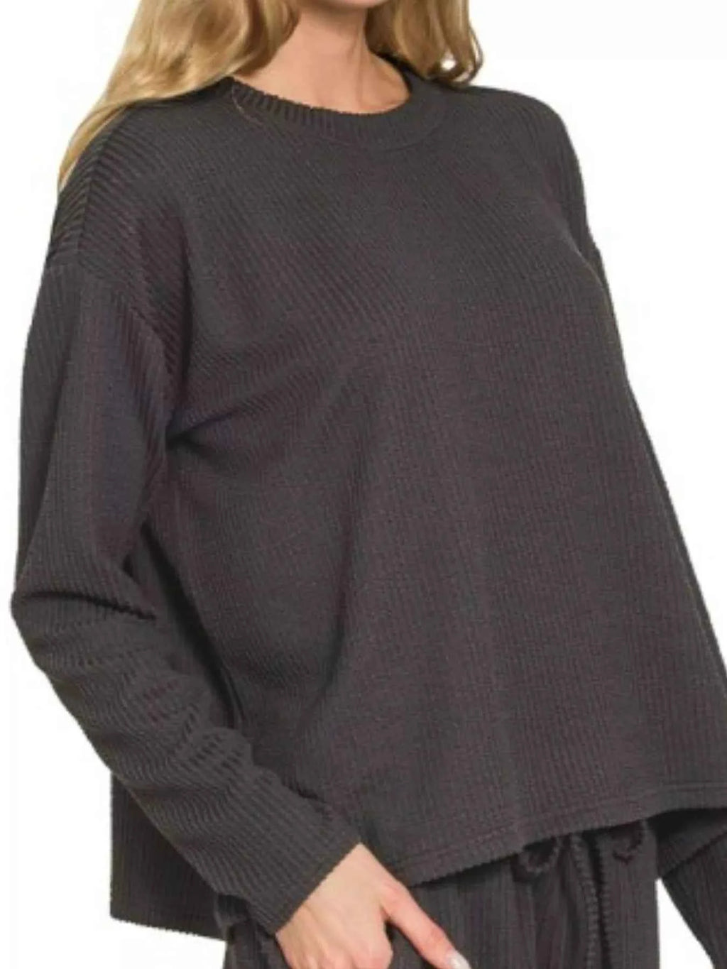 Zenana Corded Rib Long Sleeve Tee and Shorts Set 789eb832-9d2c-49b6-b691-d3725759c749-Max-Origin