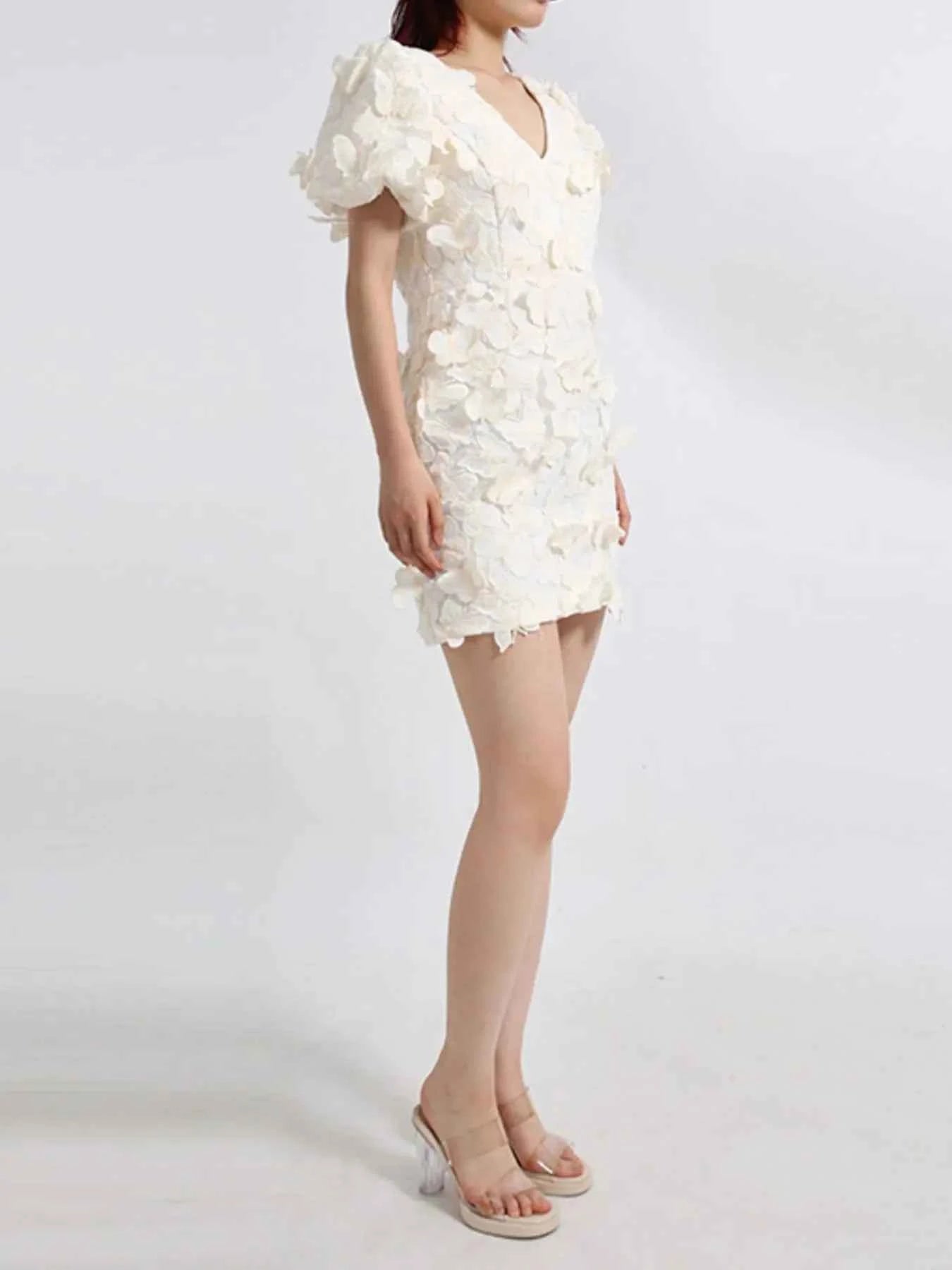 Butterfly V-Neck Puff Sleeve Mini Dress 78e00c43-9882-4ae8-b717-501d8f033da4-Max-Origin