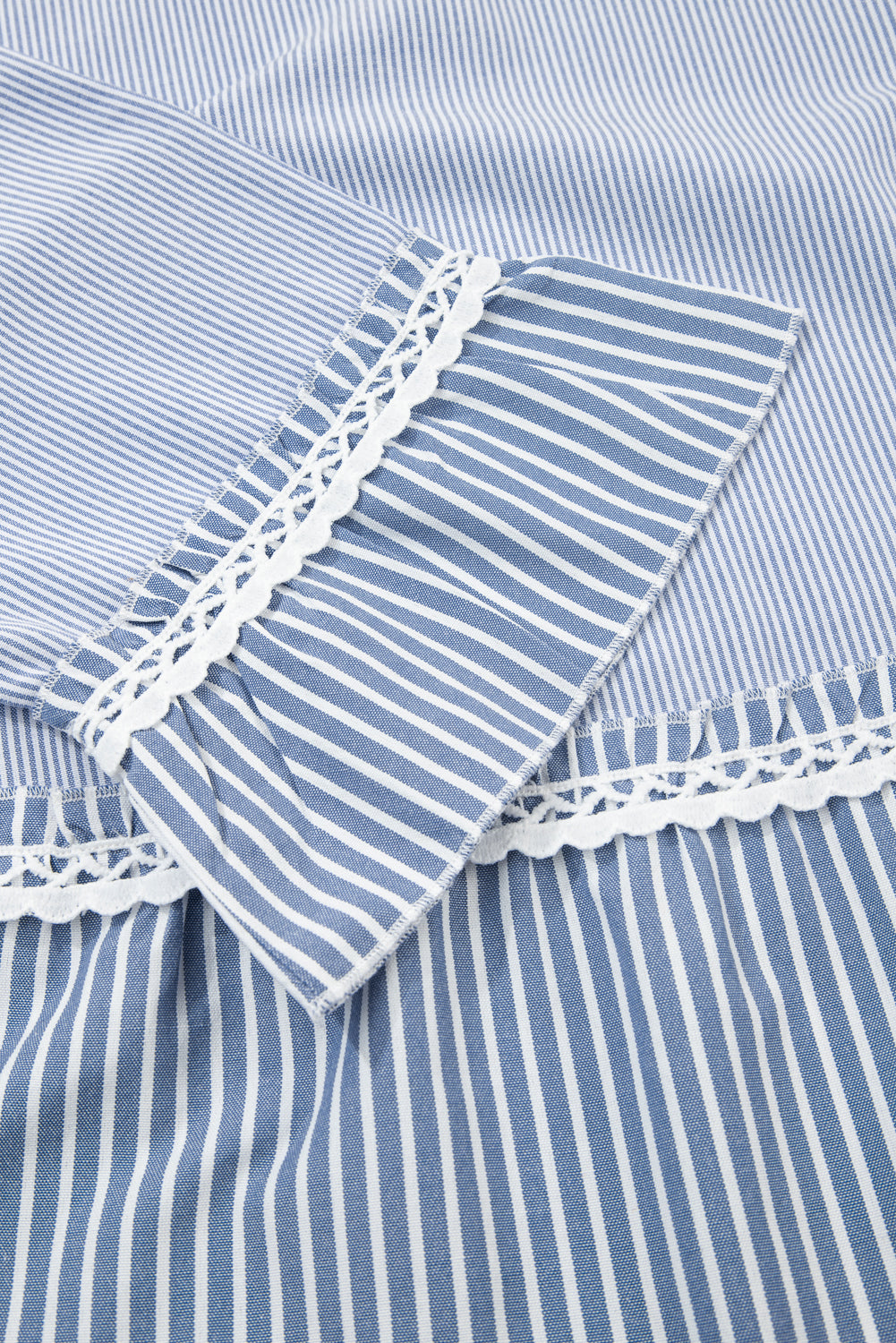 Sky Blue Crisscross Lace Detail Mixed Striped Patchwork Plus Size Dress 78f2b33cb37adf45