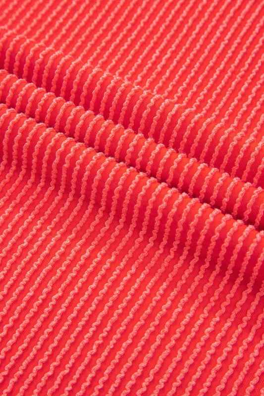 Corded Knit Long Sleeve Top and Shorts Set