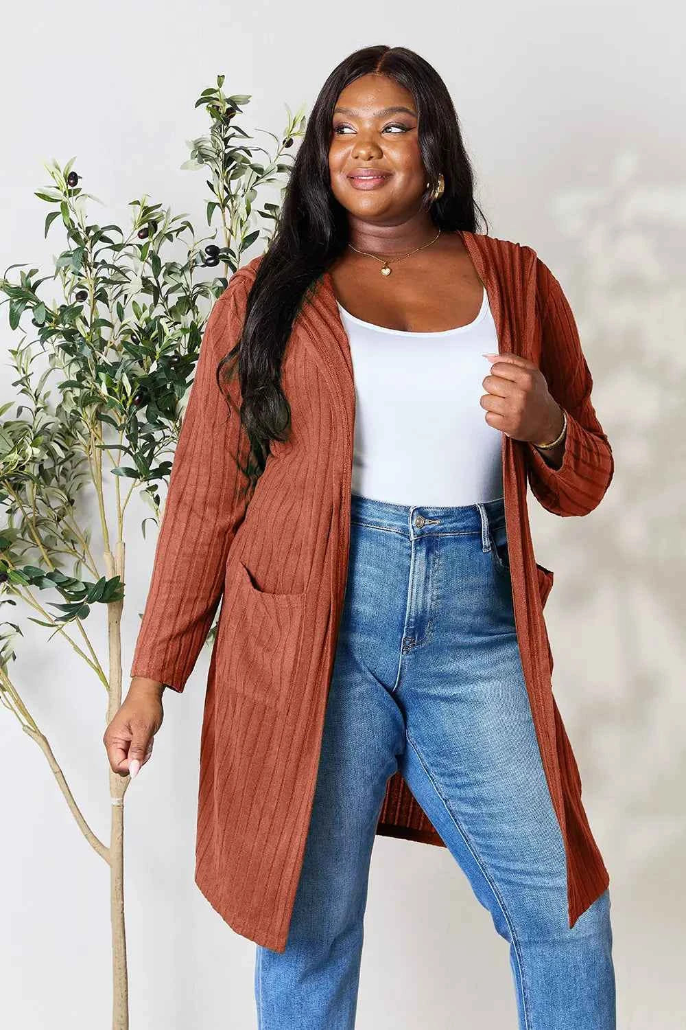 Basic Bae Full Size Hooded Sweater Cardigan 79443f906aa3454b8cc1af9704eb44e0-Max