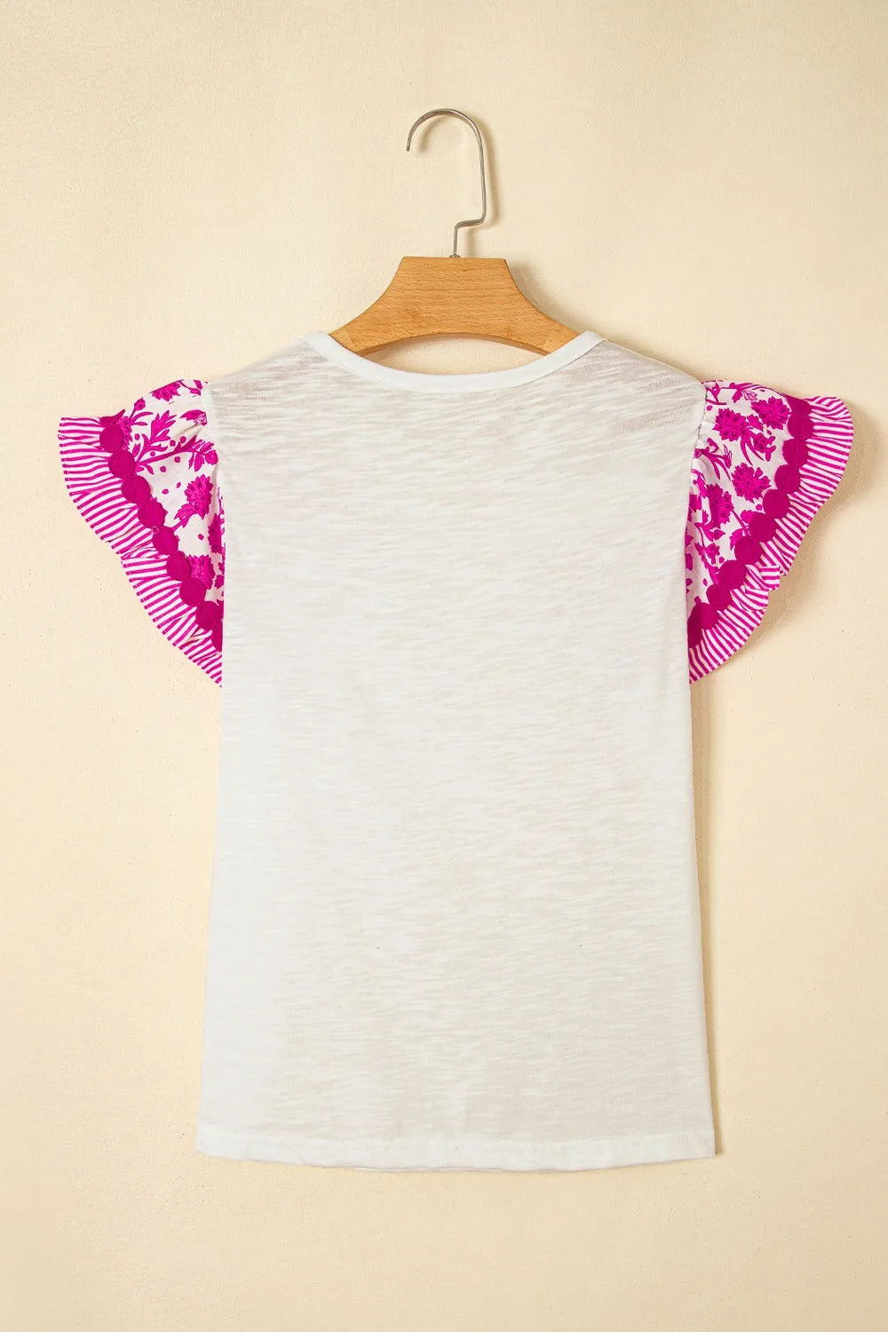 Ruffled Round Neck Cap Sleeve Blouse 799cbc26-1062-4dbd-9ec8-d218332f87a6-Max-Origin