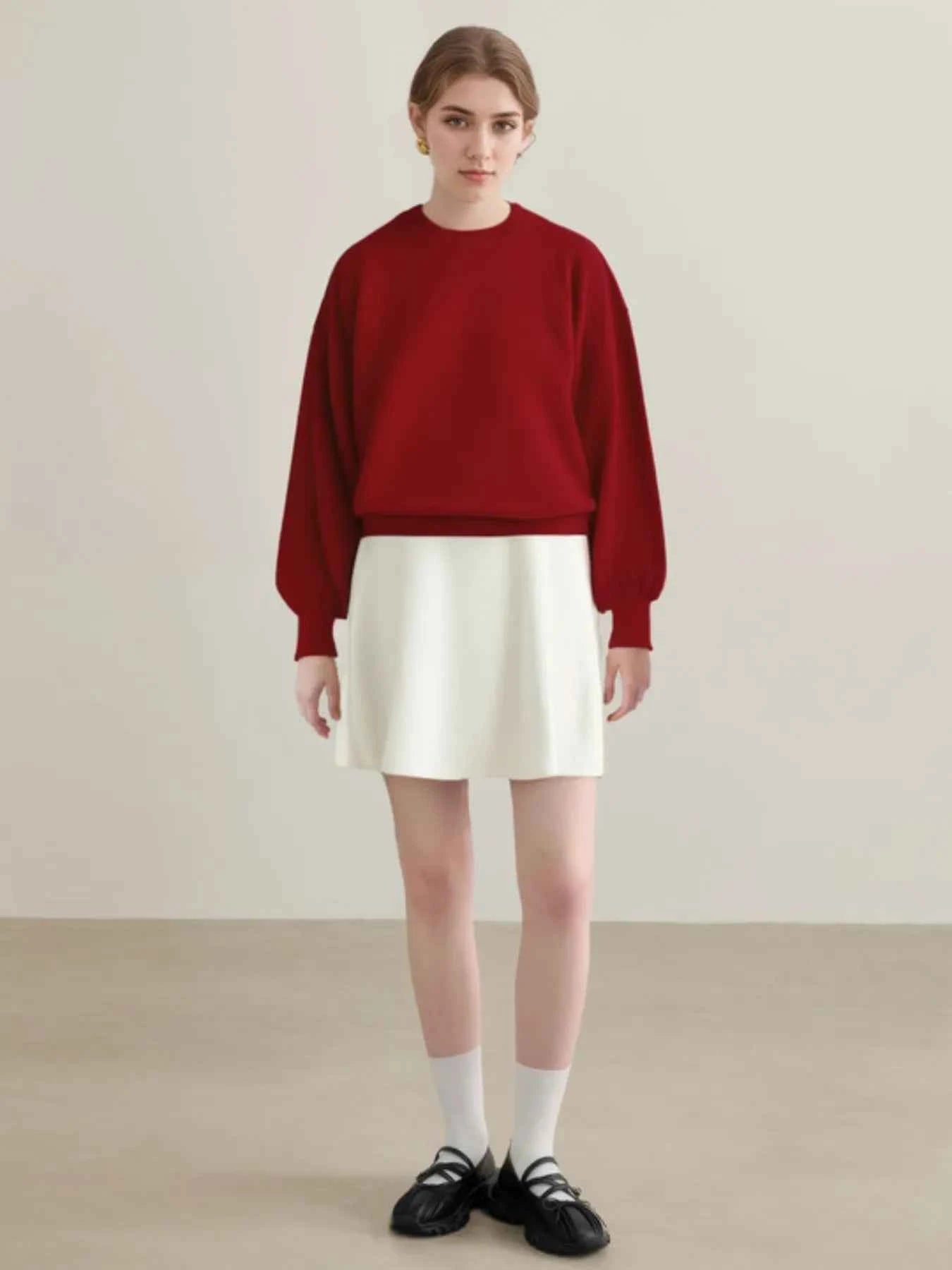 Oversized Round Neck Long Sleeve Knit Top 79bdb5a1-1159-4805-98d6-d6b0bbbb620c-Max-Origin