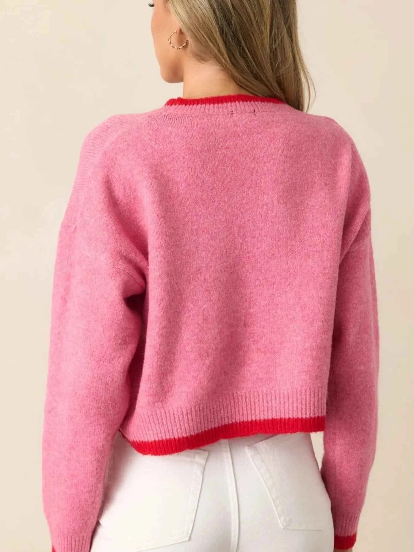 Strawberry Round Neck Long Sleeve Sweater 79ca568cf2374fa2a42922aed5da9550-Max-Origin
