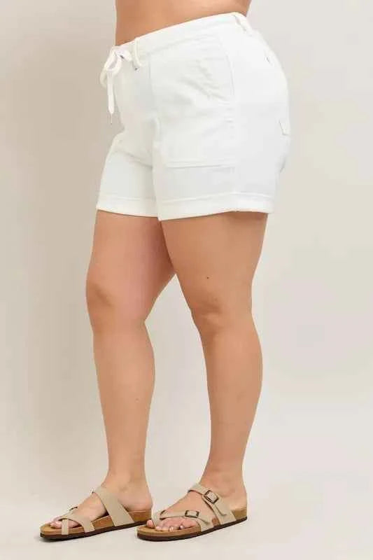 Judy Blue Plus Size High Waist Cuff Denim Shorts