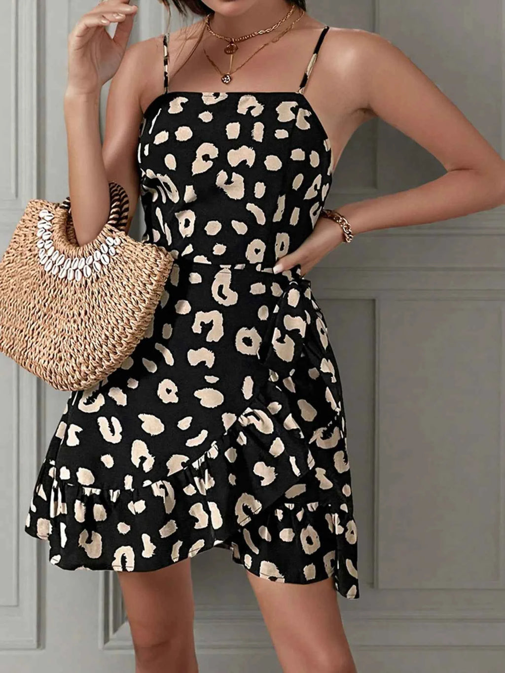 Leopard Print Square Neck Cami Dress 7a45d05067fc4bab900db5f41a05f202-Max-Origin