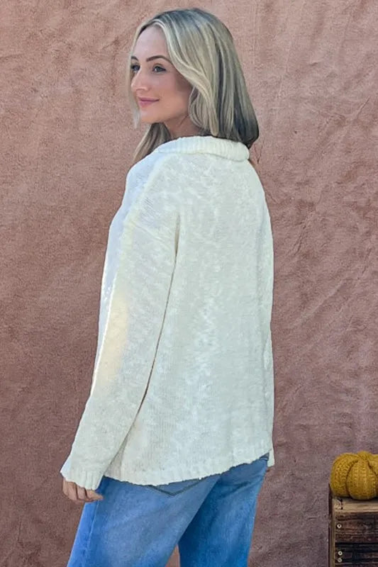 And The Why Textured Basic Collar Neck Sweater Pullover 7a6d6618265d488d85658522252c0d75-Max-Origin