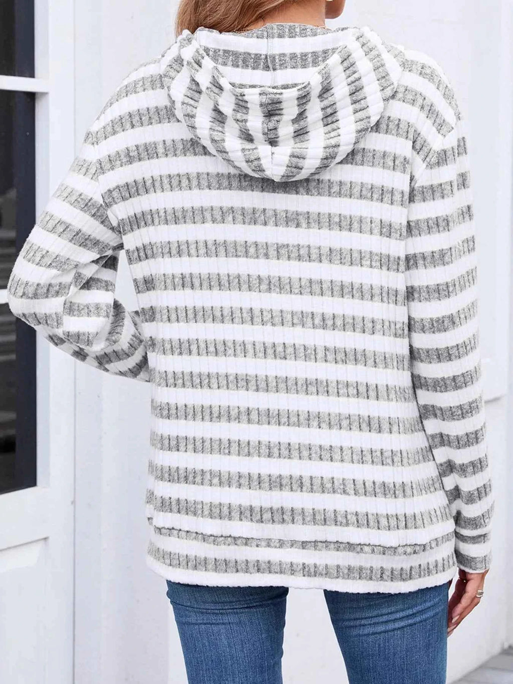 Striped Ribbed Knit Hoodie with Kangaroo Pocket 7a7eb9aaa9874873830ef4cc415df2ee-Max-Origin