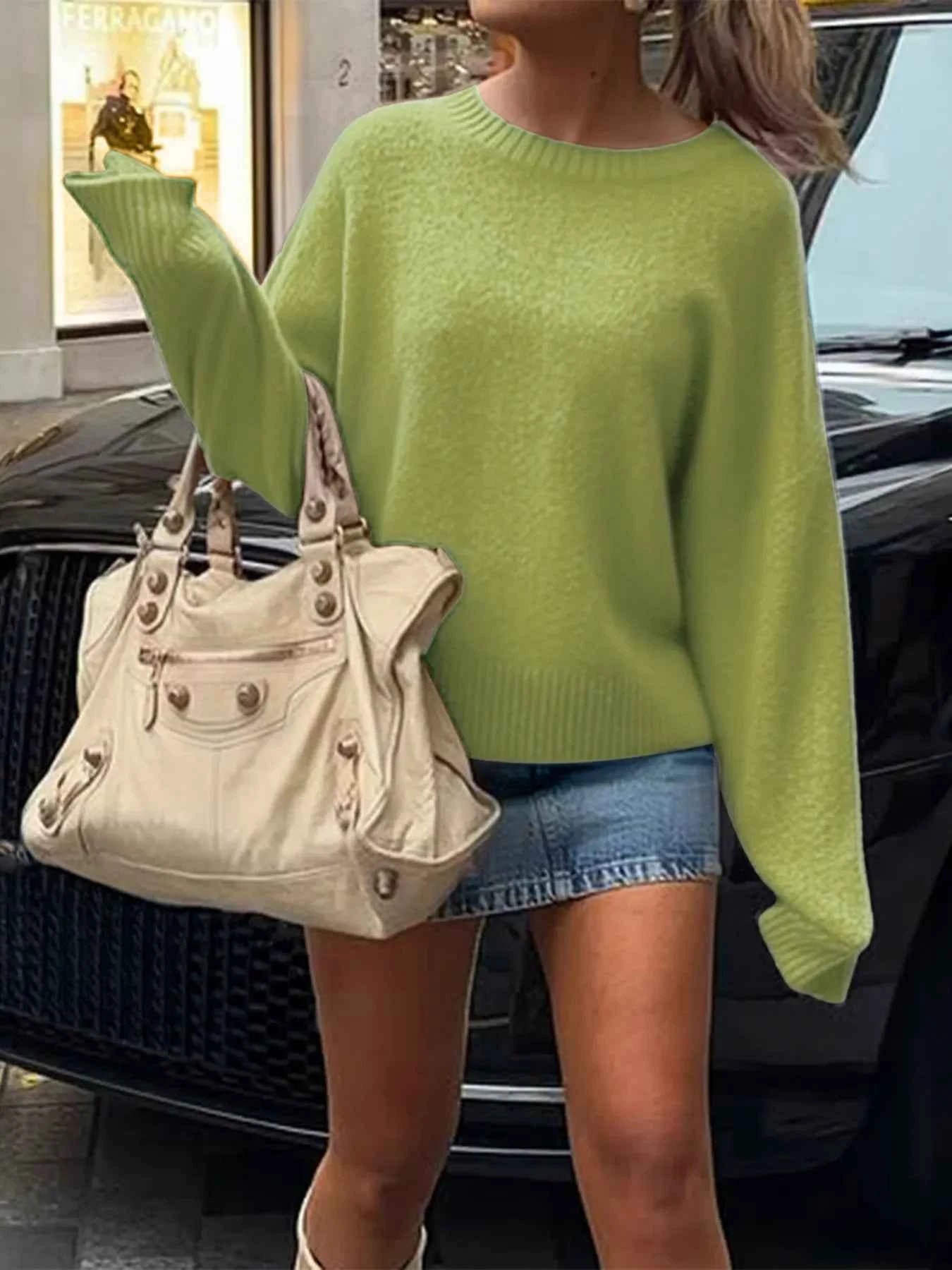 Ribbed Crewneck Drop Shoulder Sweater Matcha Green 7b138fef8f514877937a15ecf0fff992-Max-Origin_39a0ec69-fba9-4469-bd55-b4391060b166