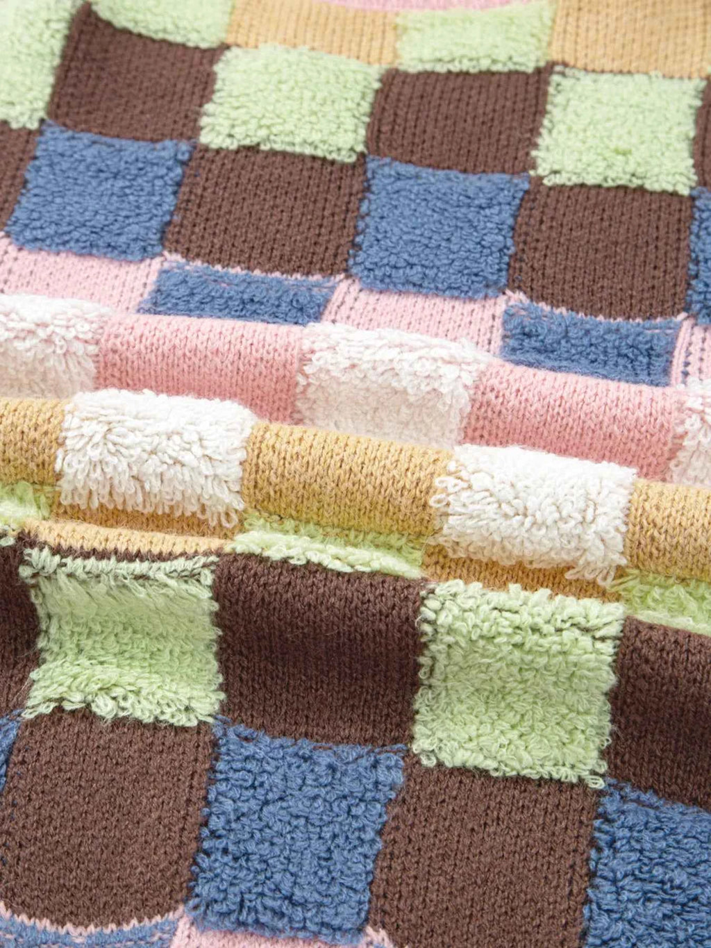 Checkered Pattern Button Front Cardigan 7c021b97813543e8aa65be9aa16dba0a-Max-Origin