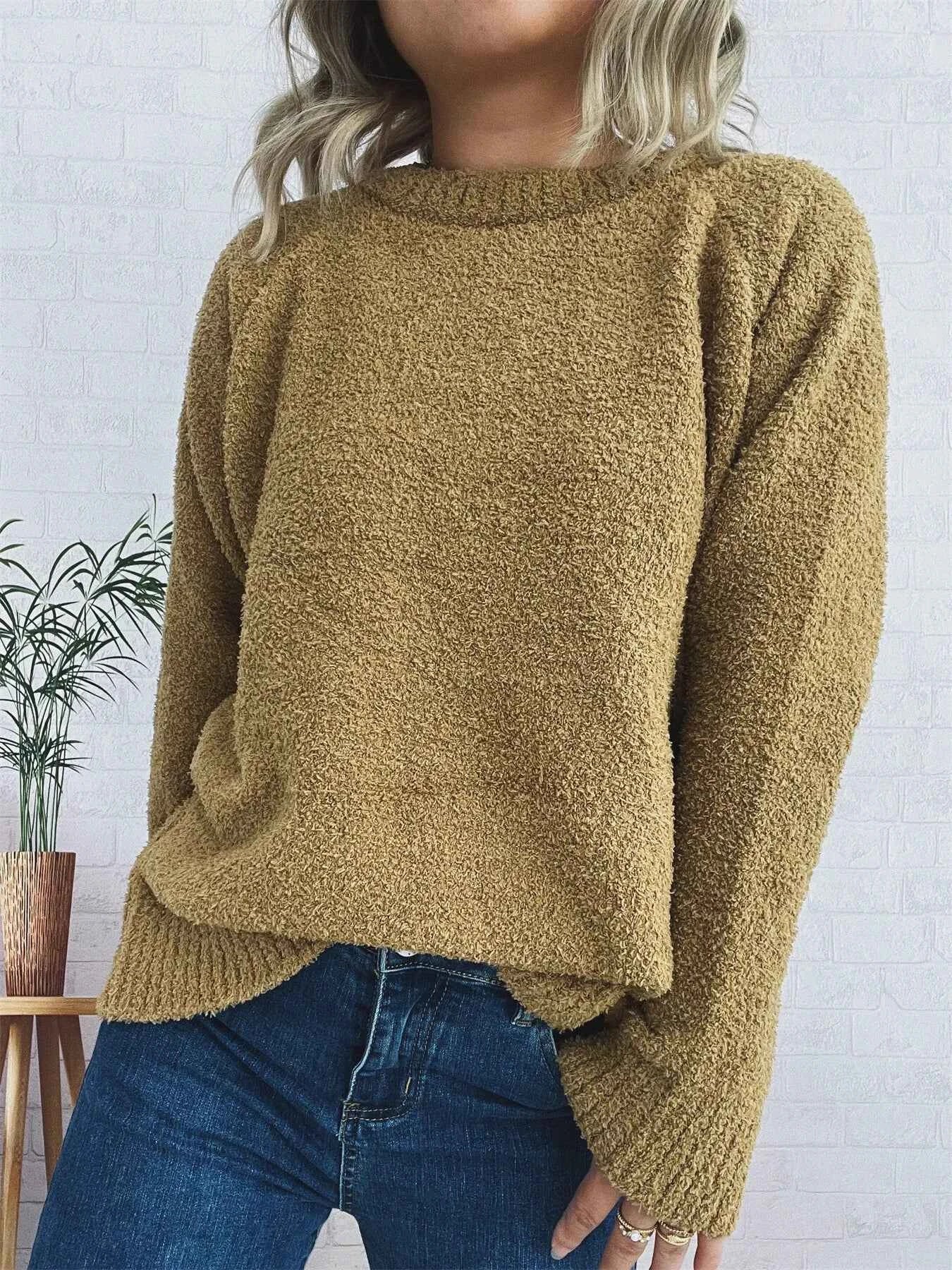 Round Neck Raglan Sleeve Sweater 7c5a51baaae54dca94a8de8e73cbcddc-Max-Origin