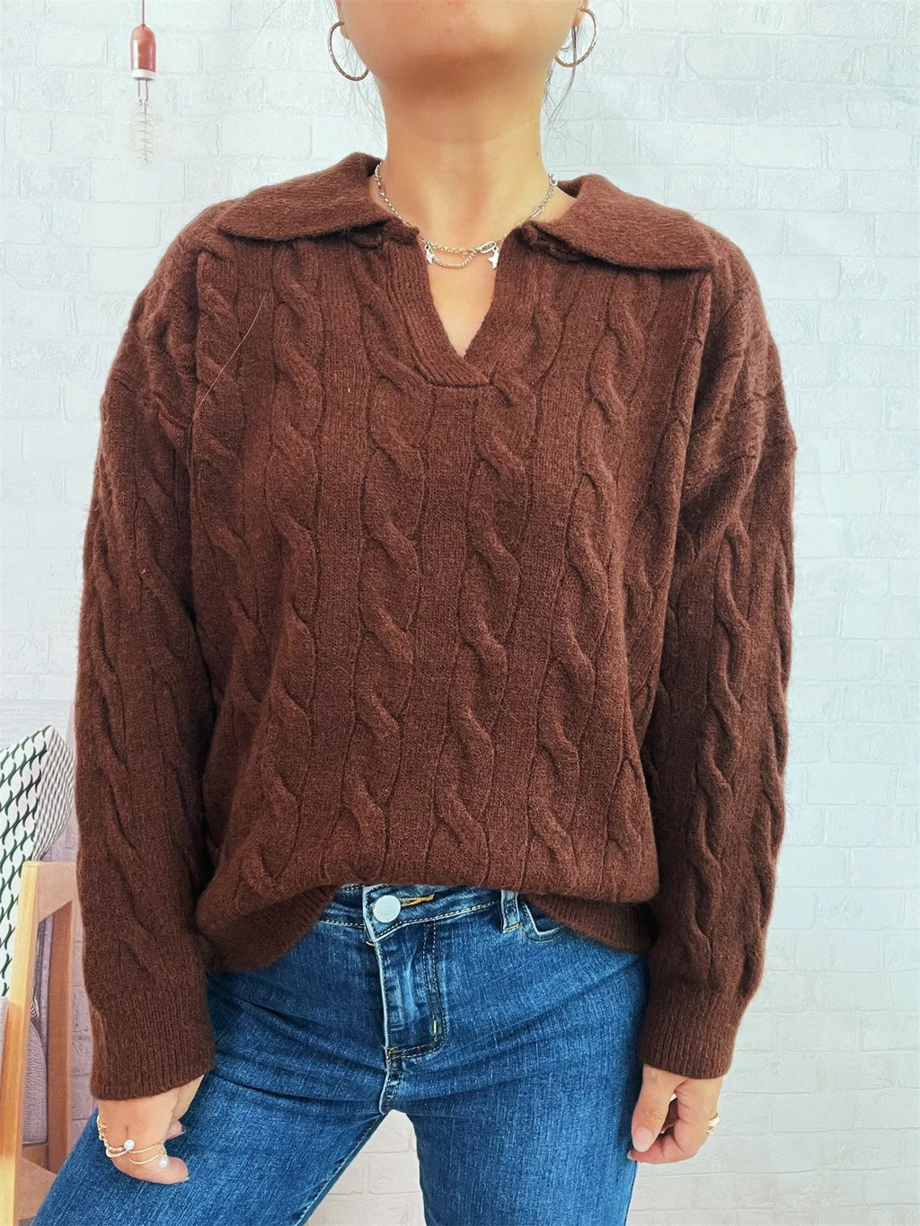 Cable Knit Johnny Collar Sweater 7c65e121-1a84-4998-98a3-cd2ac3fcf627-Max-Origin