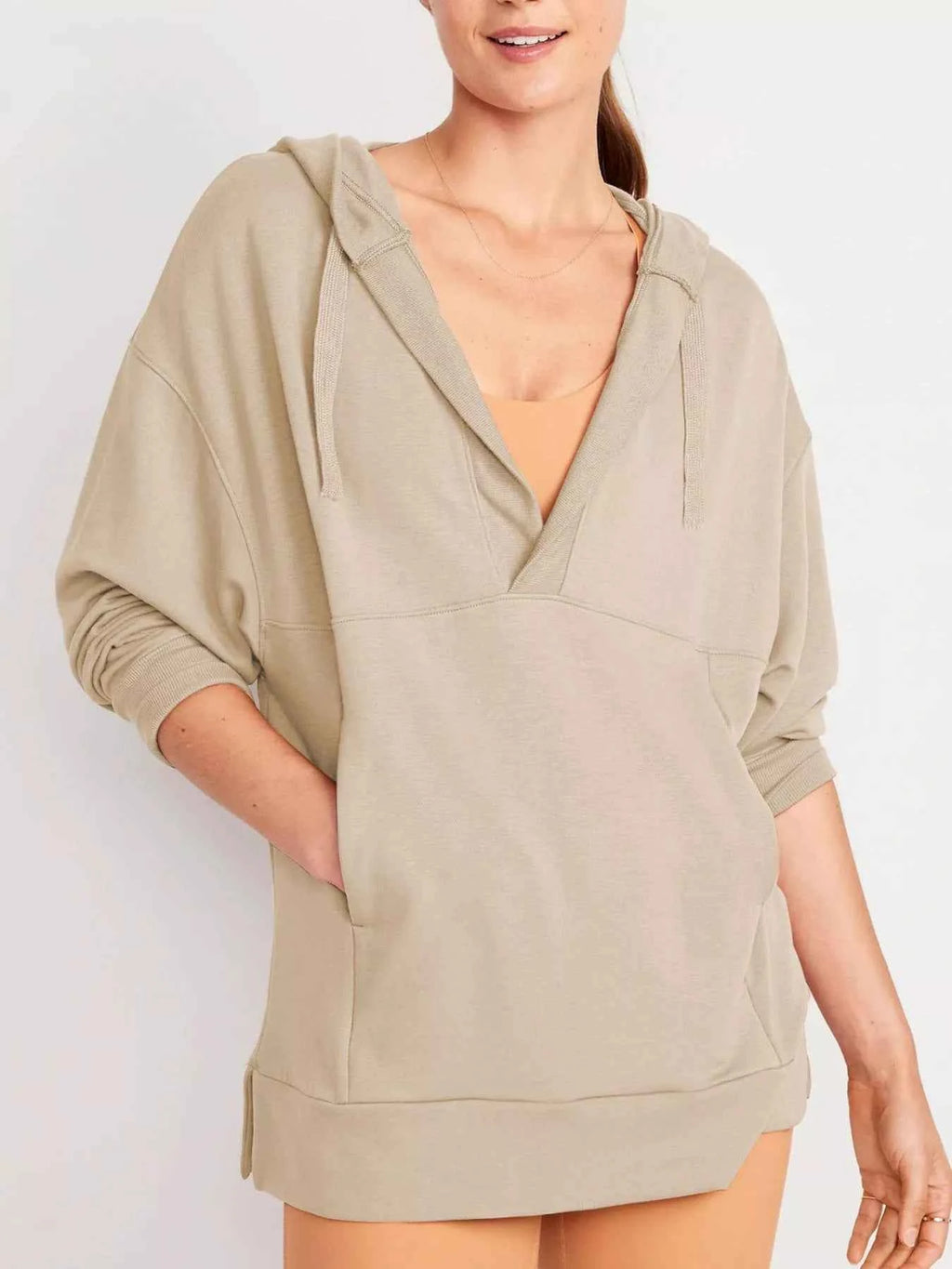 Drawstring Kangaroo Pocket Long Sleeve Hoodie 7caf9a95-8b81-42a6-9726-939394eb6b33-Max-Origin