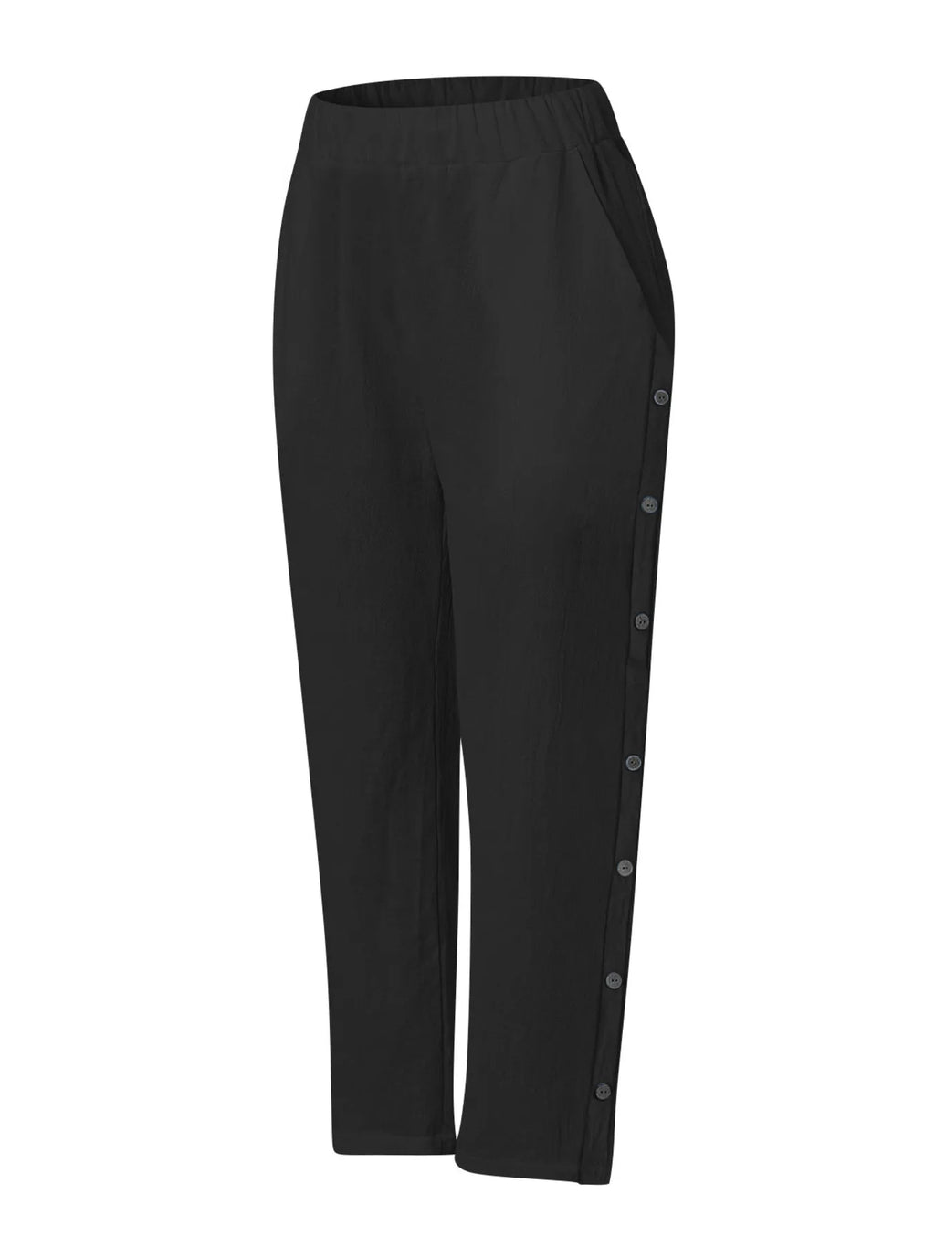 Full Size Side Decor Button Casual Wide Leg Pants Plus Size 7cdcaa81867441a3b074a2dda0b1f769-Max-Origin