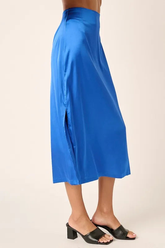 Mittoshop Side Slit Satin Midi Skirt 7cf5d43f-818c-49fe-896a-edaaccab039c-Max