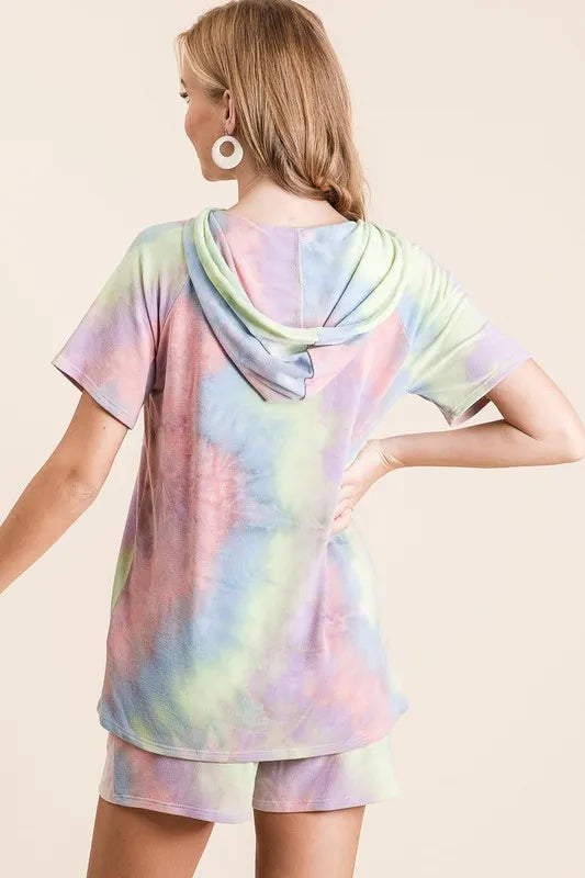BiBi Tie Dye Terry Hoodie with Drawstring 7cf933f3825c467cbe0114fe2fe9209e-Max-Origin