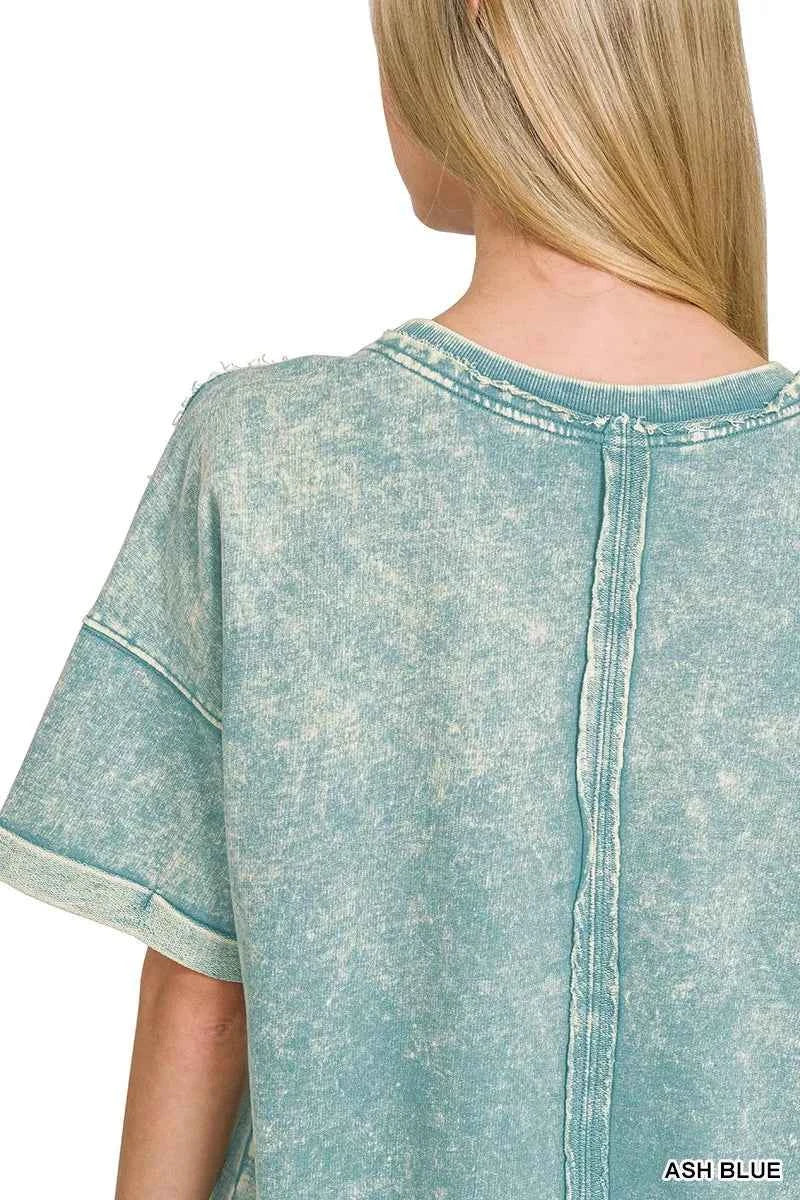 Zenana French Terry Acid Washed T-Shirt 7d0e36963d1f46d3981241b3ae7a6330-Max-Origin